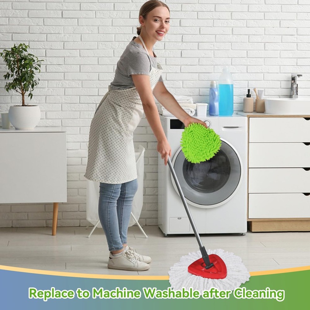 9 Pack Reusable Microfiber Mop Pads Compatible with O-Cedar EasyWri... Fast Ship