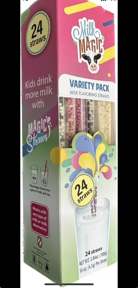 (pack Of 2) Magic Milk Straws Varieties Pack (24 count)