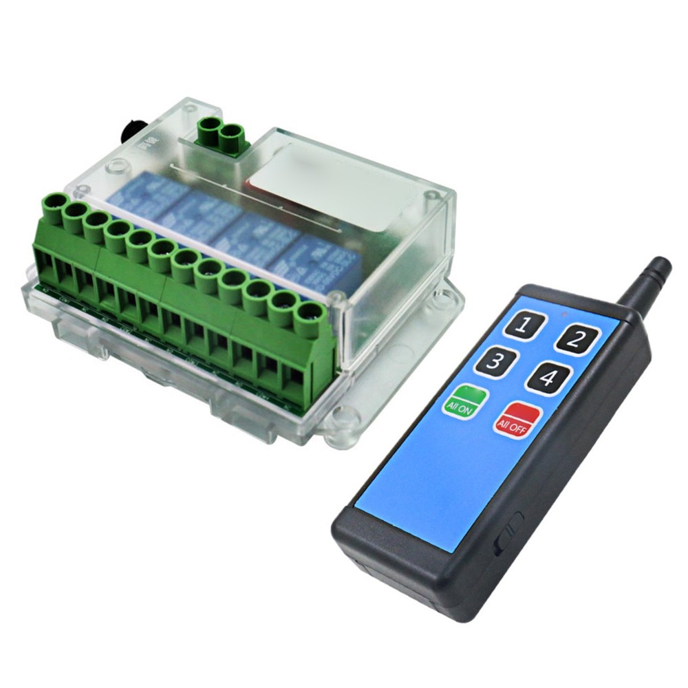 433mhz 4 Channels Remote Control Switch ON/OFF Relay Module Universal
