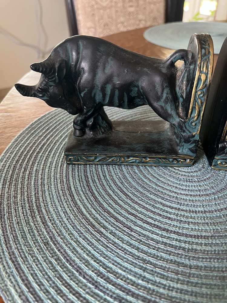 BULL BOOKENDS/ TRIMONT WARE JAPAN MCM