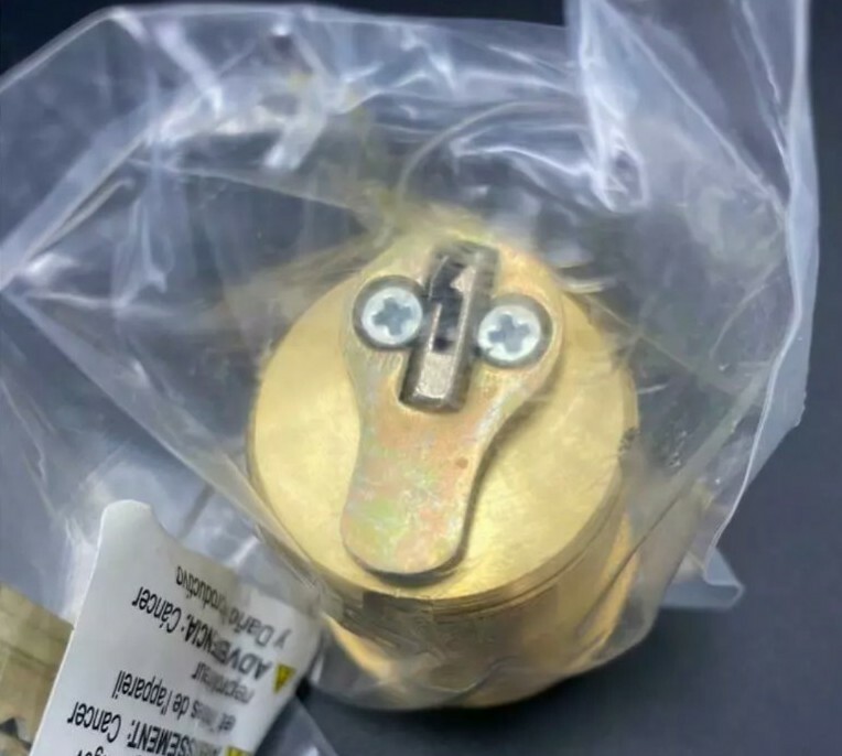 NEW Emtek Cylinder Lock Brass With 2 Keys S15