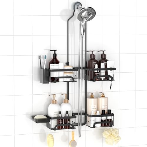 Shower Caddy Hanging for Handheld Showerheads Adjustable Split Shower Caddy,