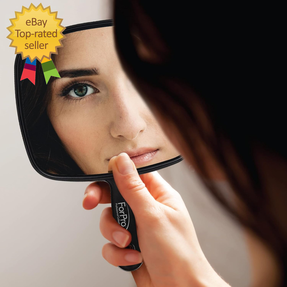 Extra Large Hand Mirror with Handle 9" W X 12" L Multi-Purpose Handheld Mirror