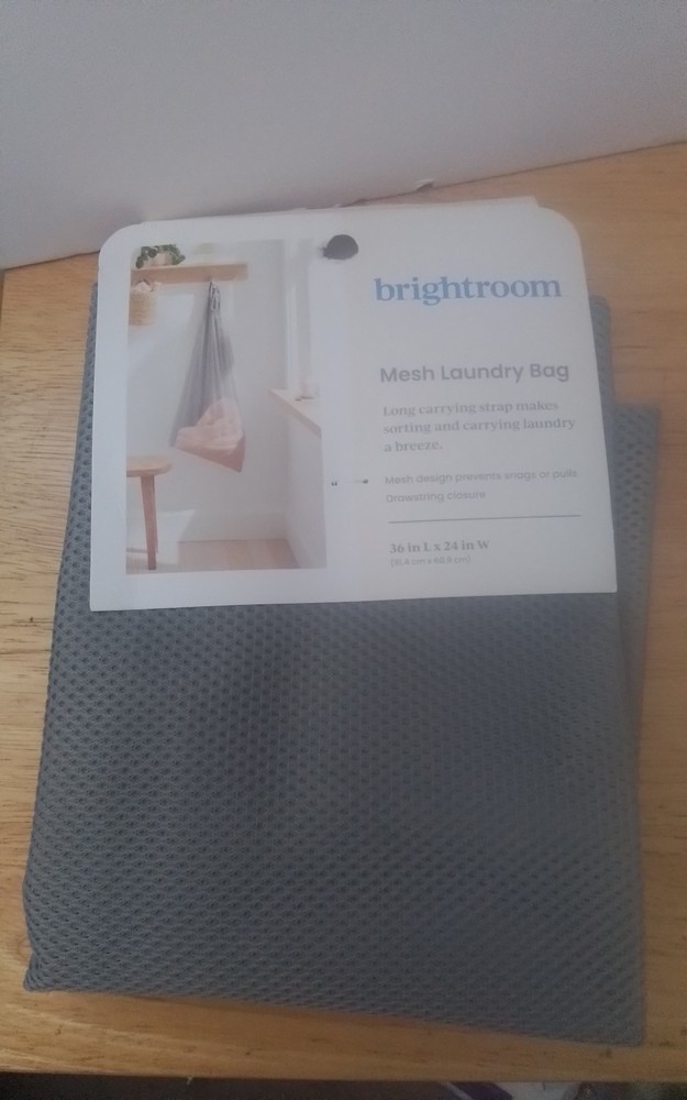 Brightroom Polyester Mesh Laundry Bag Gray