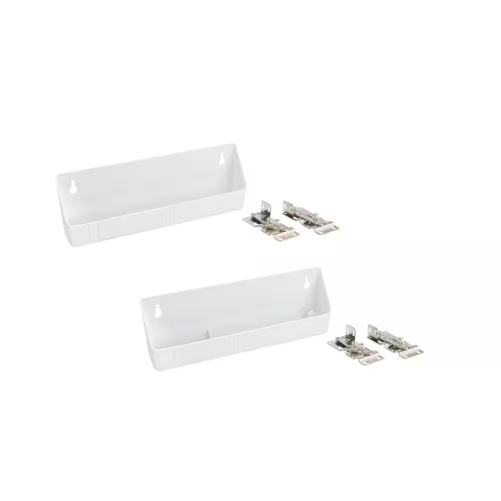 11 In. White Polymer LD Tip-Out Accessory Tray