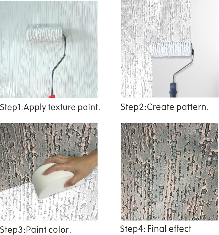 8'' Patterned Paint Roller for Wall Decoration Classic Brick Embossing 2201TS