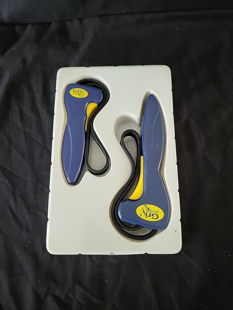 2-pc. GRIP WRENCH SET, ADJUSTABLE RUBBER STRAP