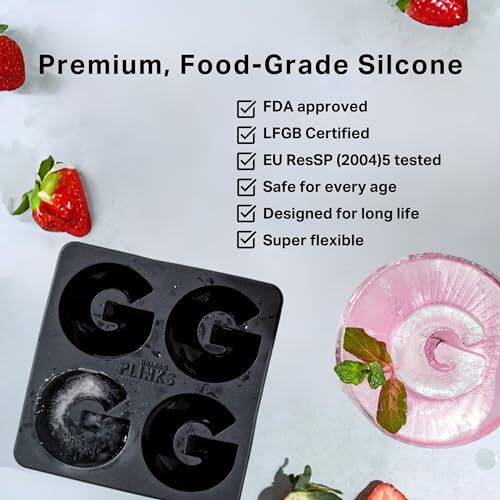 Customized Letter B Monogram Ice Cube Mold - Silicone Ice Cube Mold Trays wit...