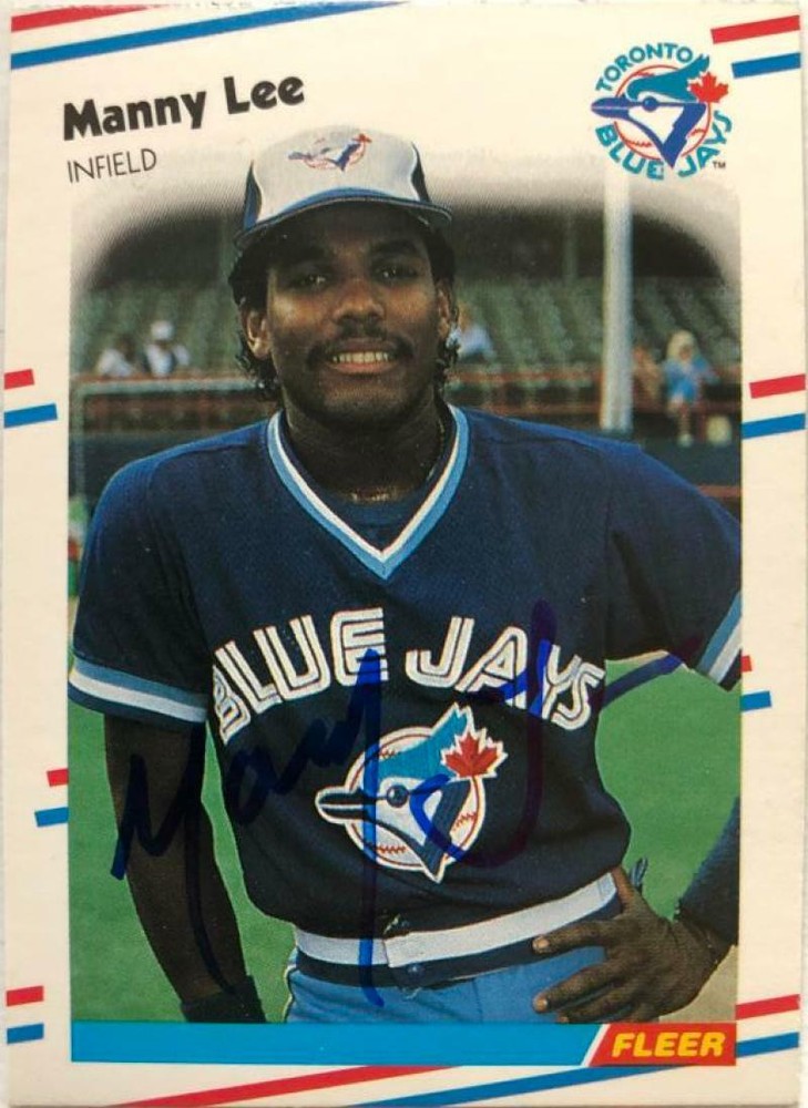 Manny Lee Autographed 1988 Fleer #116