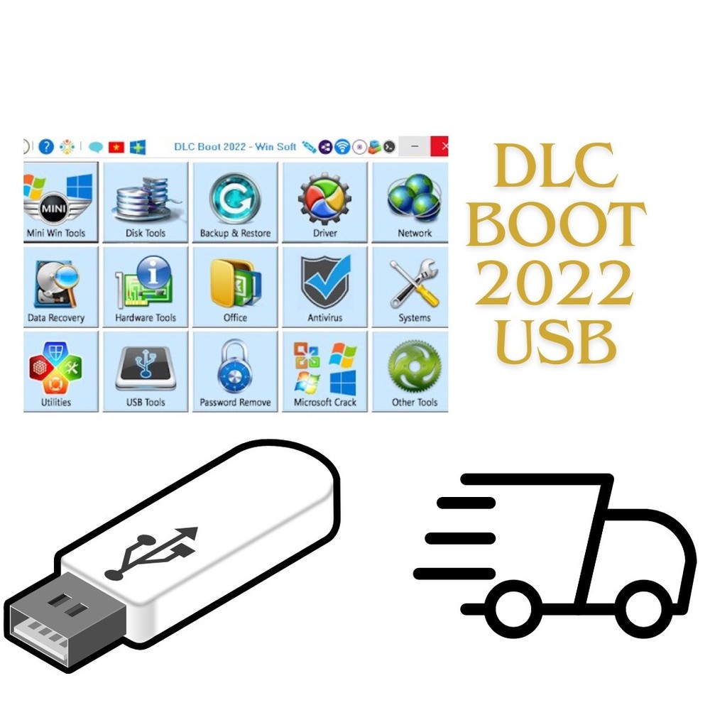 DLC Boot 2022 Flash Drive Live Ultimate Bootable Tools for System Repair