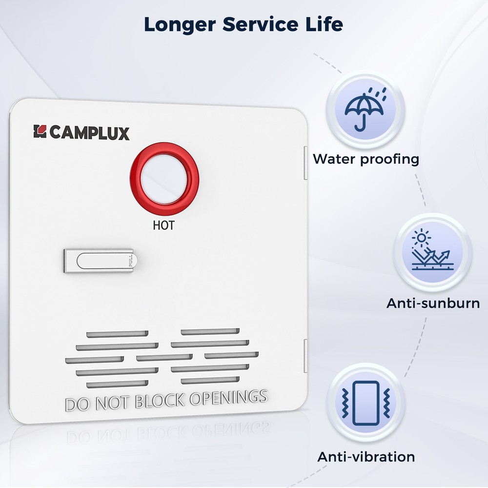 CAMPLUX RV Tankless Water Heater Door - 15x15", Waterproof, for 4/6 Gallon Tanks