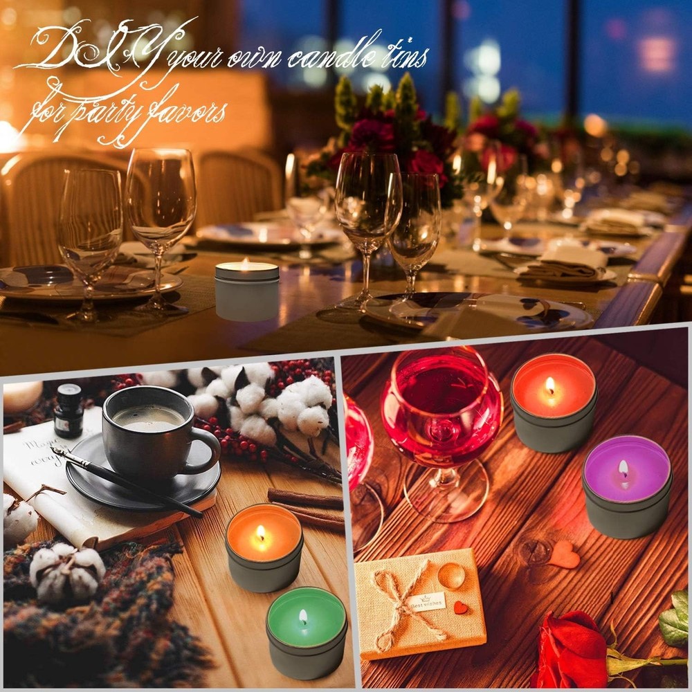 Versatile 18 Pack Lightweight Aluminum Candle Containers for DIY Projects