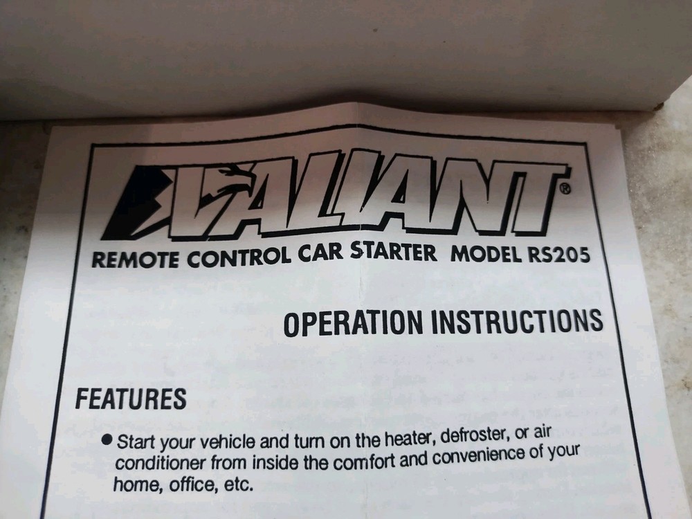 CAR REMOTE STARTER KIT P/N RS205