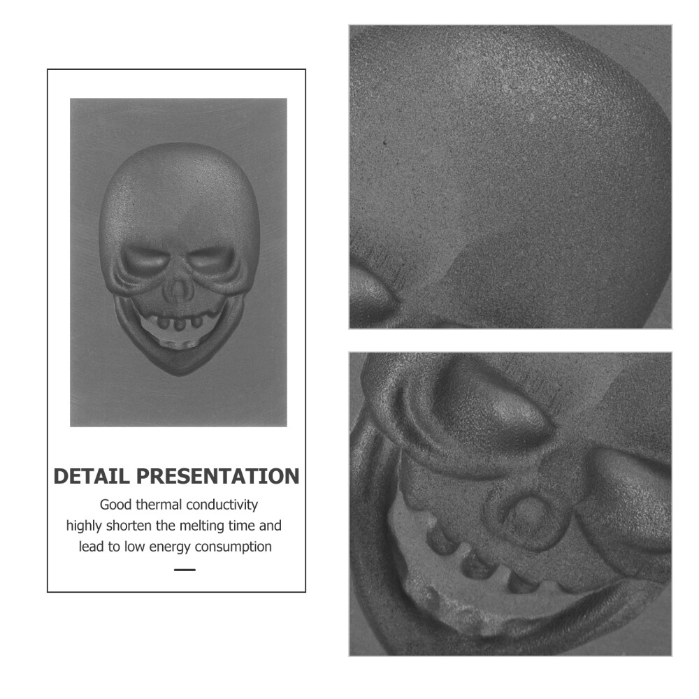 1PC Graphite Ingot Mold High Density Casting Mold Skull Shaped Gold Silver
