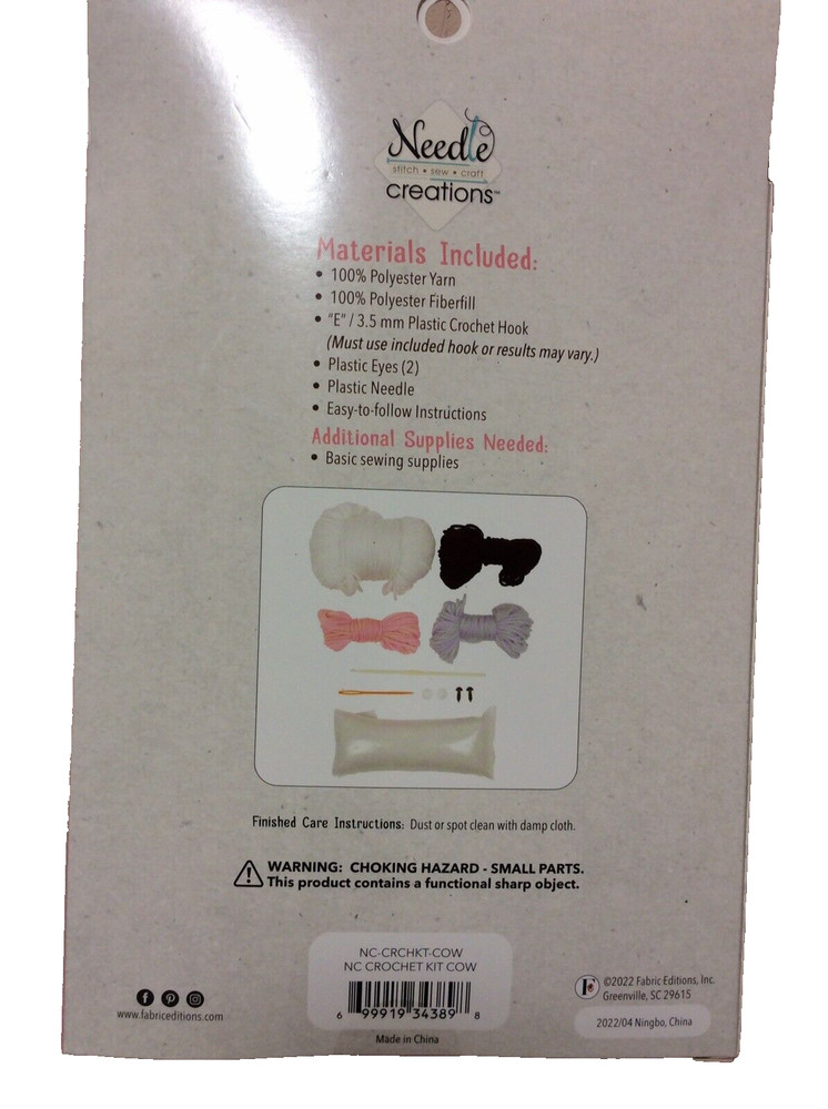 Needle Creations Crochet Kit “Cow”