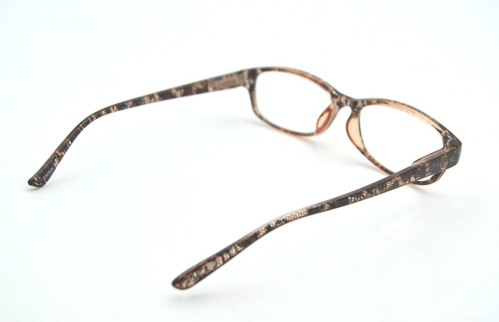 E-Z Reader " SONDRA BRN " lace pattern Reading Glasses w/ case CHOOSE STRENGTH