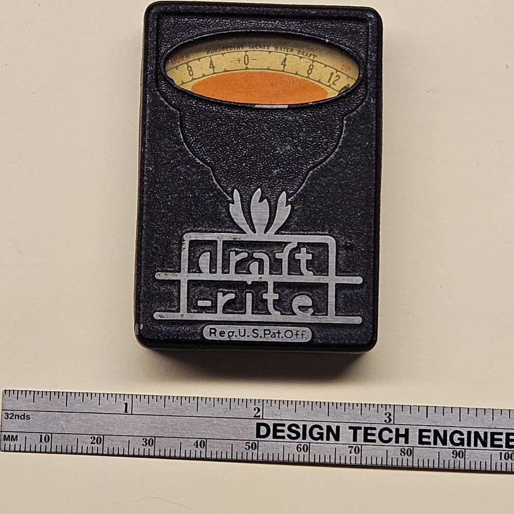 Vintage Draft - Rite Gage Bacharach DRAFTRITE Indicator