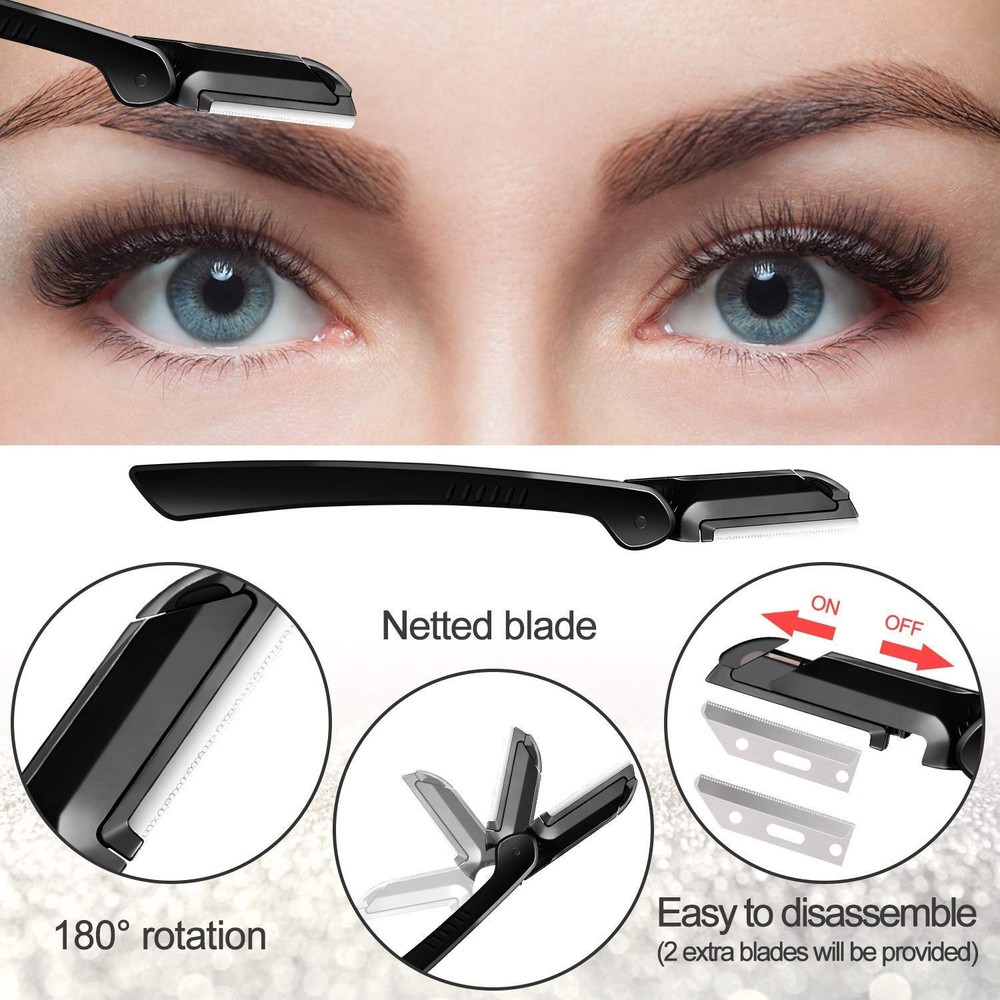 Beginners Eyebrow Kit: 9 Tools Including Scissors & Tweezers for Perfect Brows