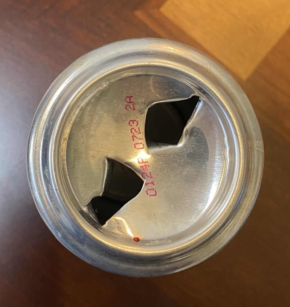 Billary politically correct Empty Beer Can Bottom Opened
