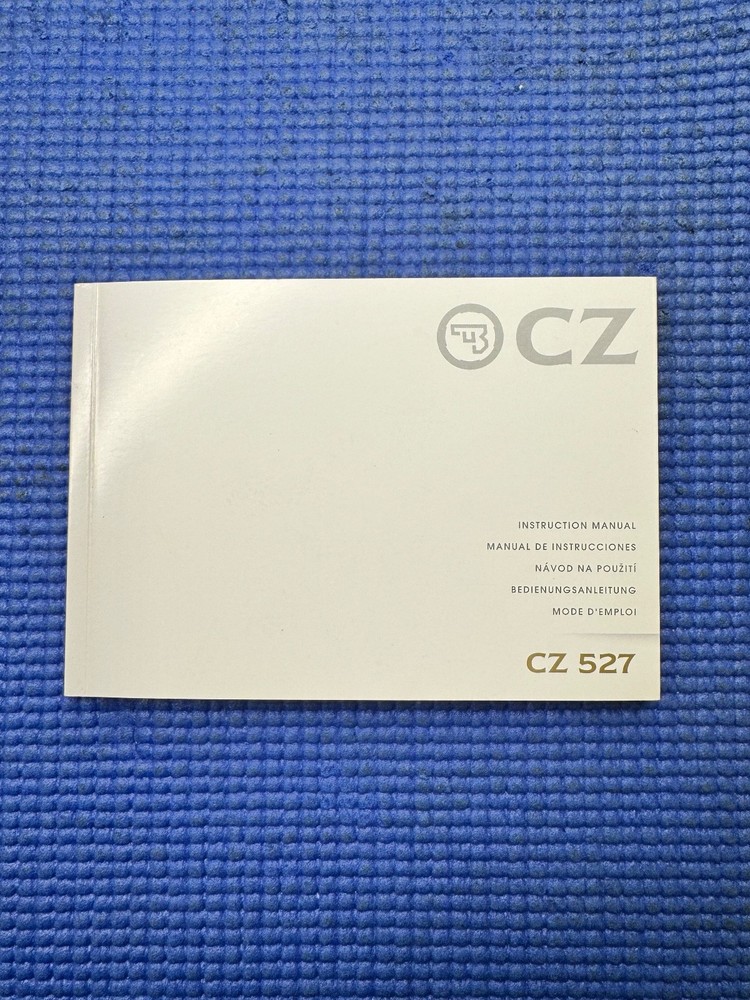 CZ 527 Owners manual New