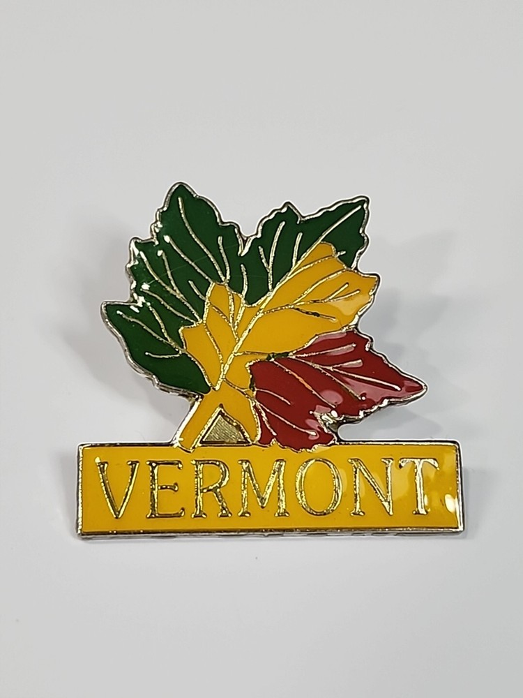 Vermont Fall Foliage - Autumn Leaf Display Souvenir Lapel Pin