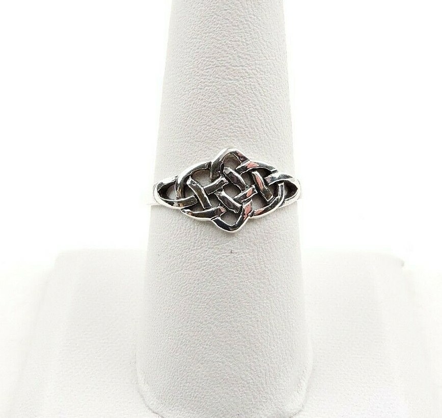 Sterling Silver Celtic Weave Ring - Free Gift Packaging