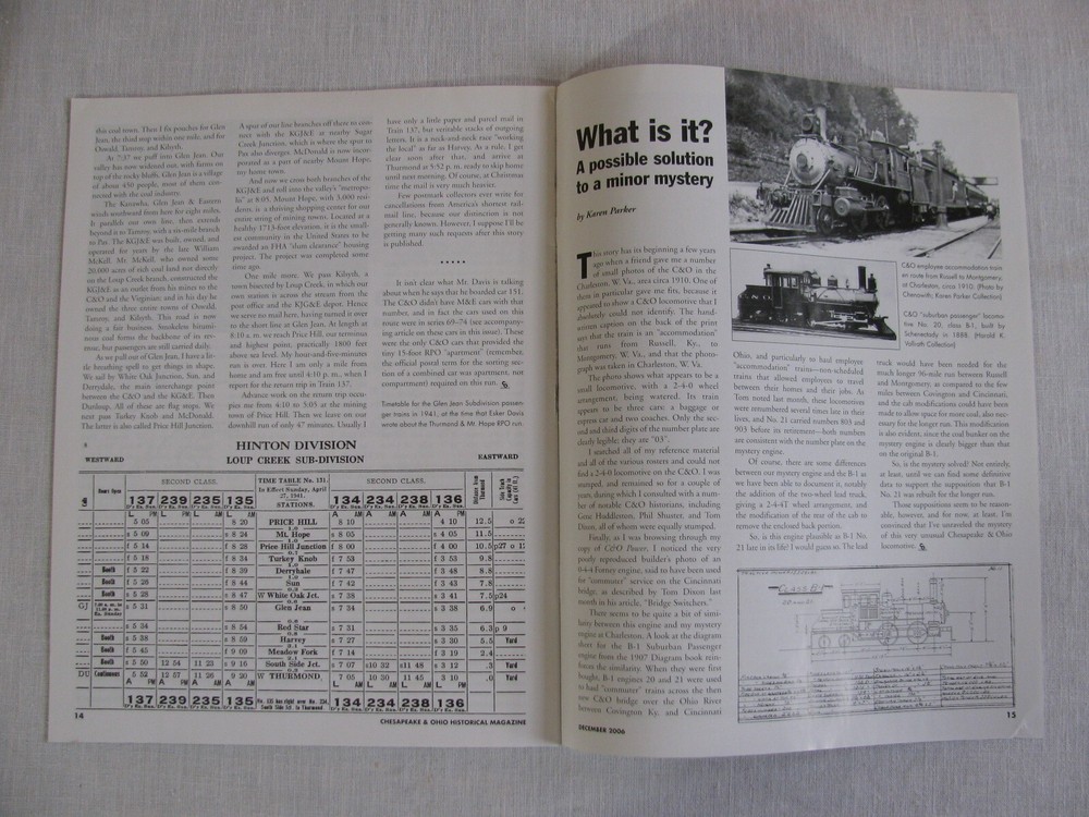 C&O History Magazine, December 2006 r
