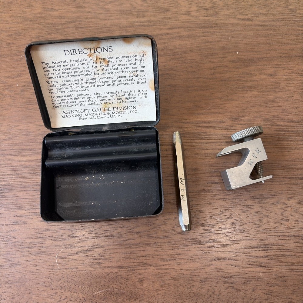 ASHCROFT "HAND JACK" INDICATOR GAUGE POINTER REMOVER & INSTALLER TOOL used