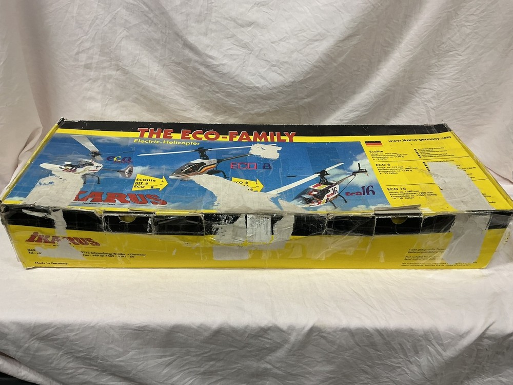 IKARUS ECO 8 ELECTRIC HELICOPTER W/ BOX & INSTRUCTIONS & CONTROLLER BUILT