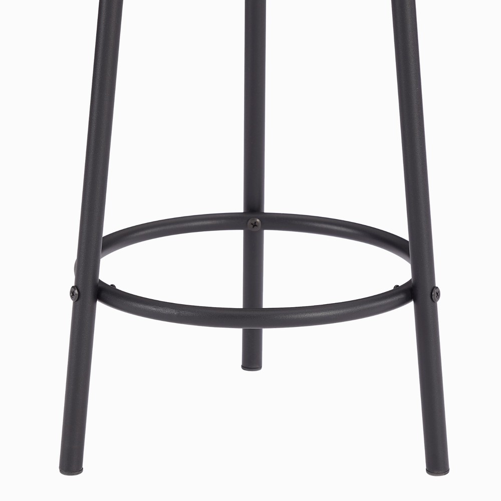 3 Piece Bar Table +2 Stools Set Round Wine Rack Table Outdoor Dining Kitchen Pub