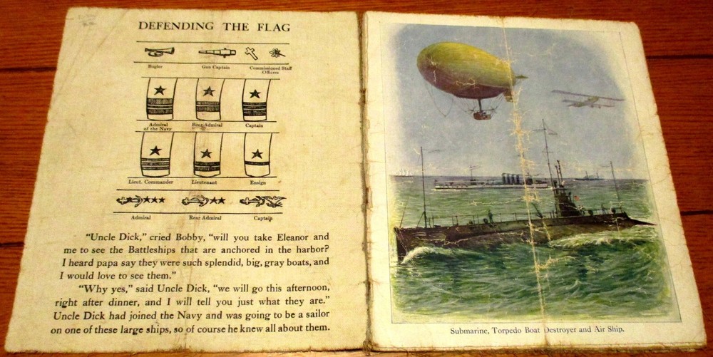 1918 Defending The Flag Linen Book 10 Pages