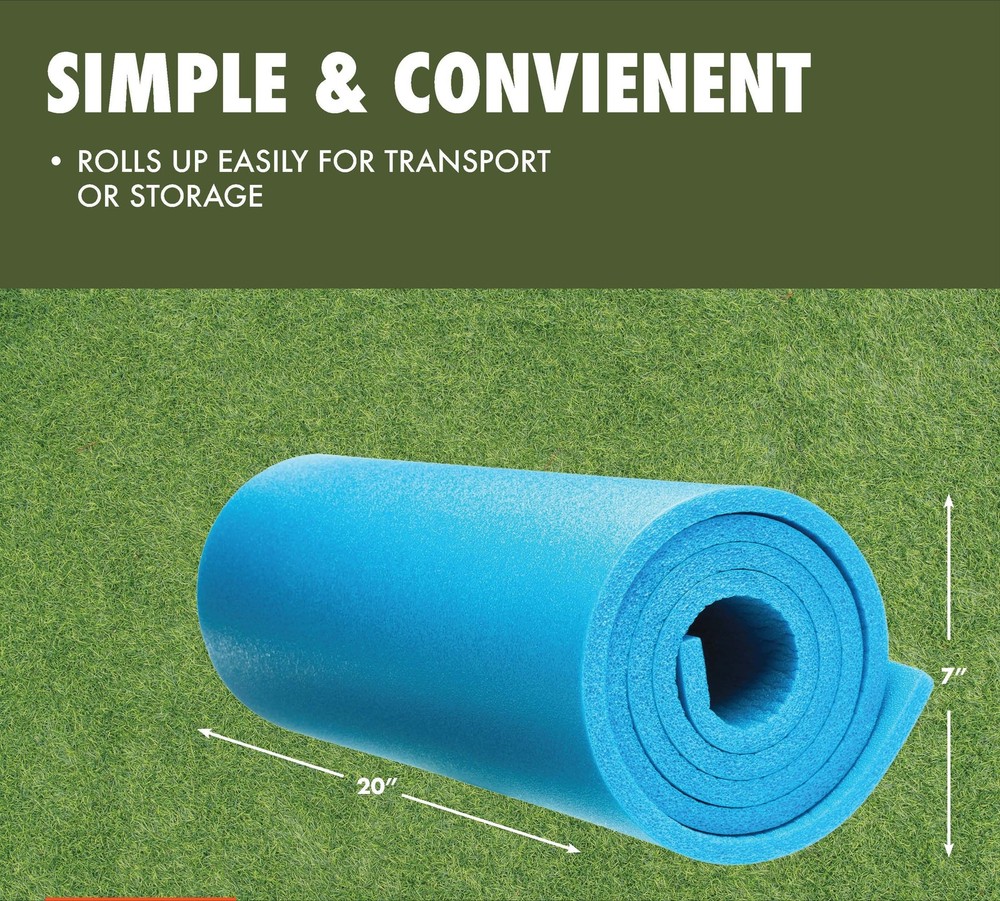 (2 pack) Closed Cell Foam Blue Camp Sleeping Pad