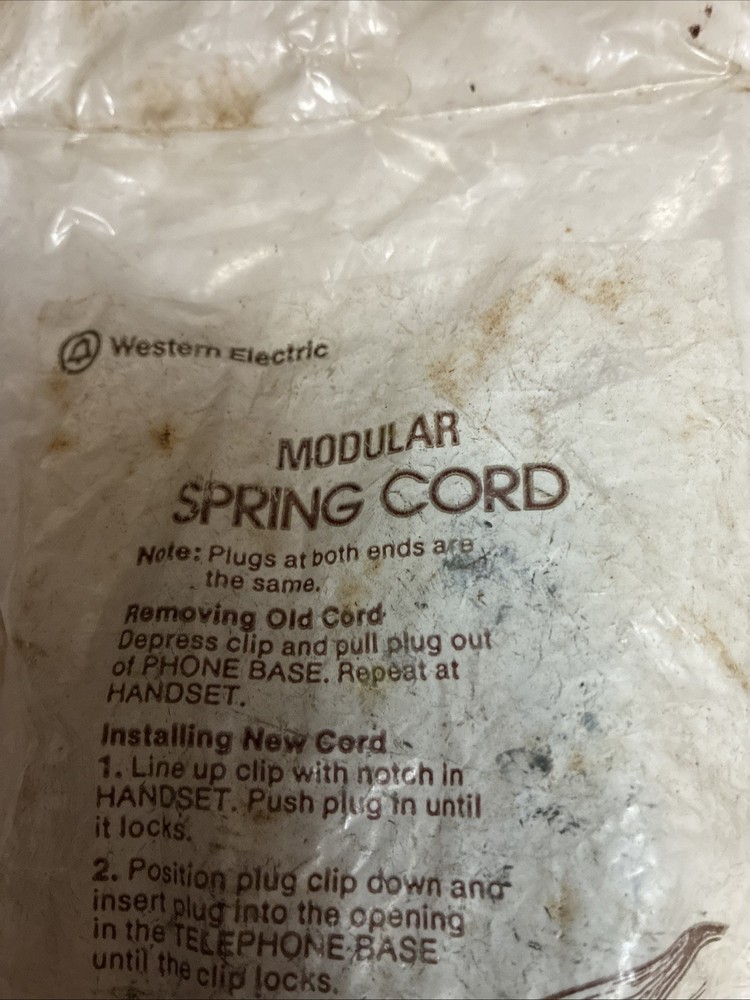 Western Electric Modular Spring Cord Sealed