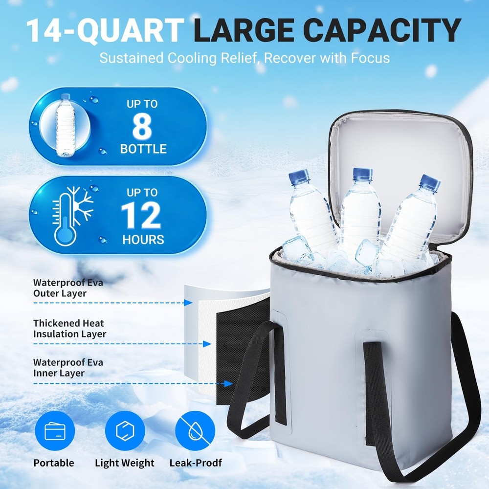 Cold Therapy Machine, Portable Ice Machine for Knee After Surgery，Program