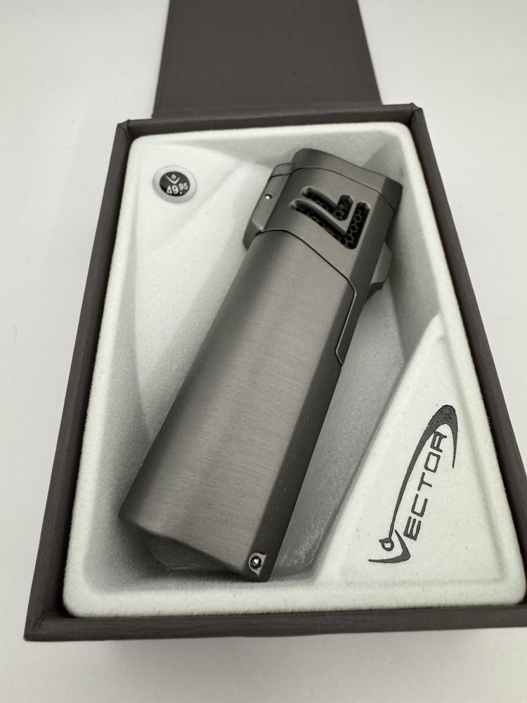 Vector Caliper - Single Large Jet Flame Torch Lighter - Gunmetal - New