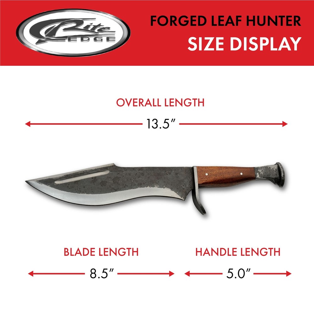 New Rite Edge Forged Leaf Hunter Fixed Blade Knife HS-7901