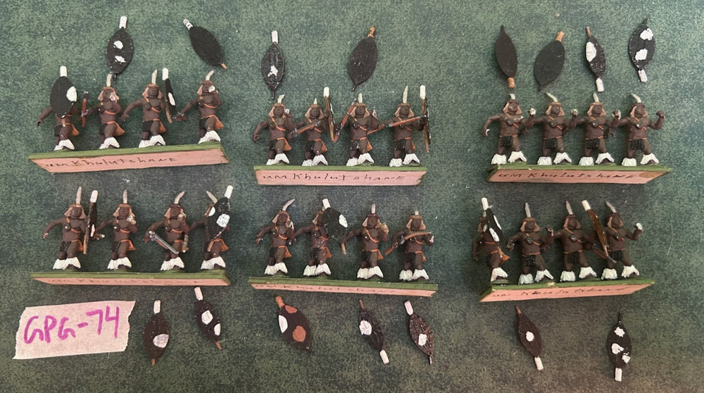 25mm Painted Zulus (Needs Work Read Description) Lot GPG-74
