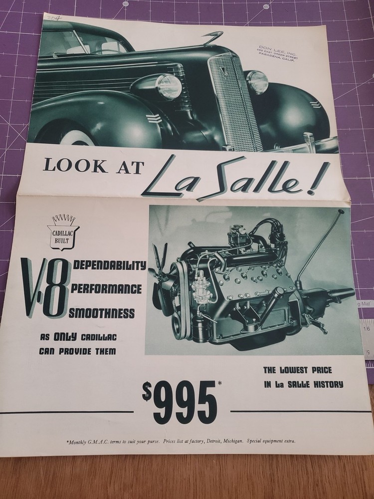 1937 LA Salle Brochure