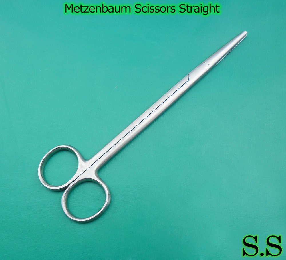 2 ASSORTED METZENBAUM SCISSORS 5.5" CVD + STR SURGICAL VETERINARY