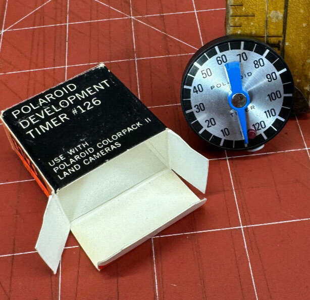 Vintage Polaroid Model 126 Development Timer with Original Box & Instructions.