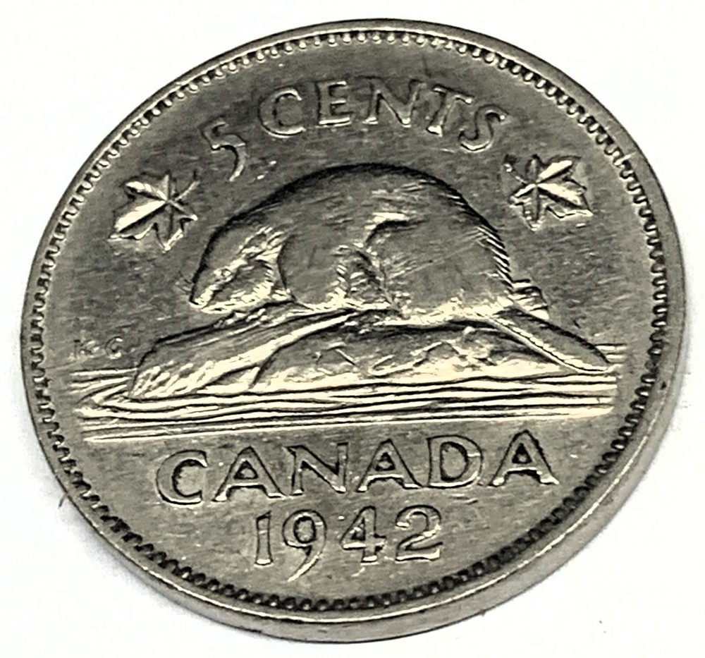# C1676   CANADA    COIN,     FIVE CENTS   1942