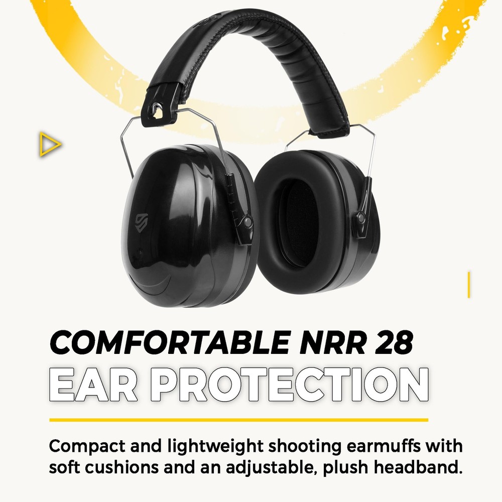 TradeSmart High-Performance Earmuffs for Shooting Range & Multi-fit, Grey