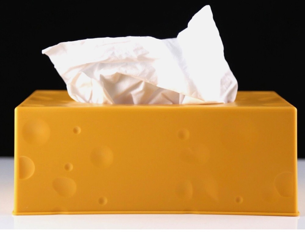 New Novelty Yellow Cheese Rectangle Tissue Box Cover