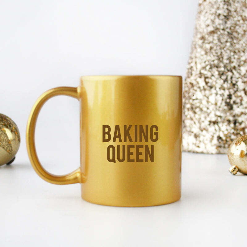 Baking Queen Gold & Silver Mug