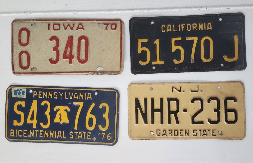 Antique auto license plates Per Each