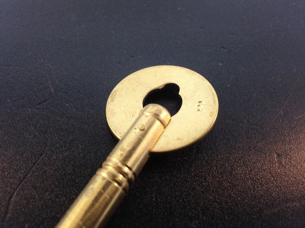 Clock Key. #6 size 3.6 mm or .142 in. New Solid Brass
