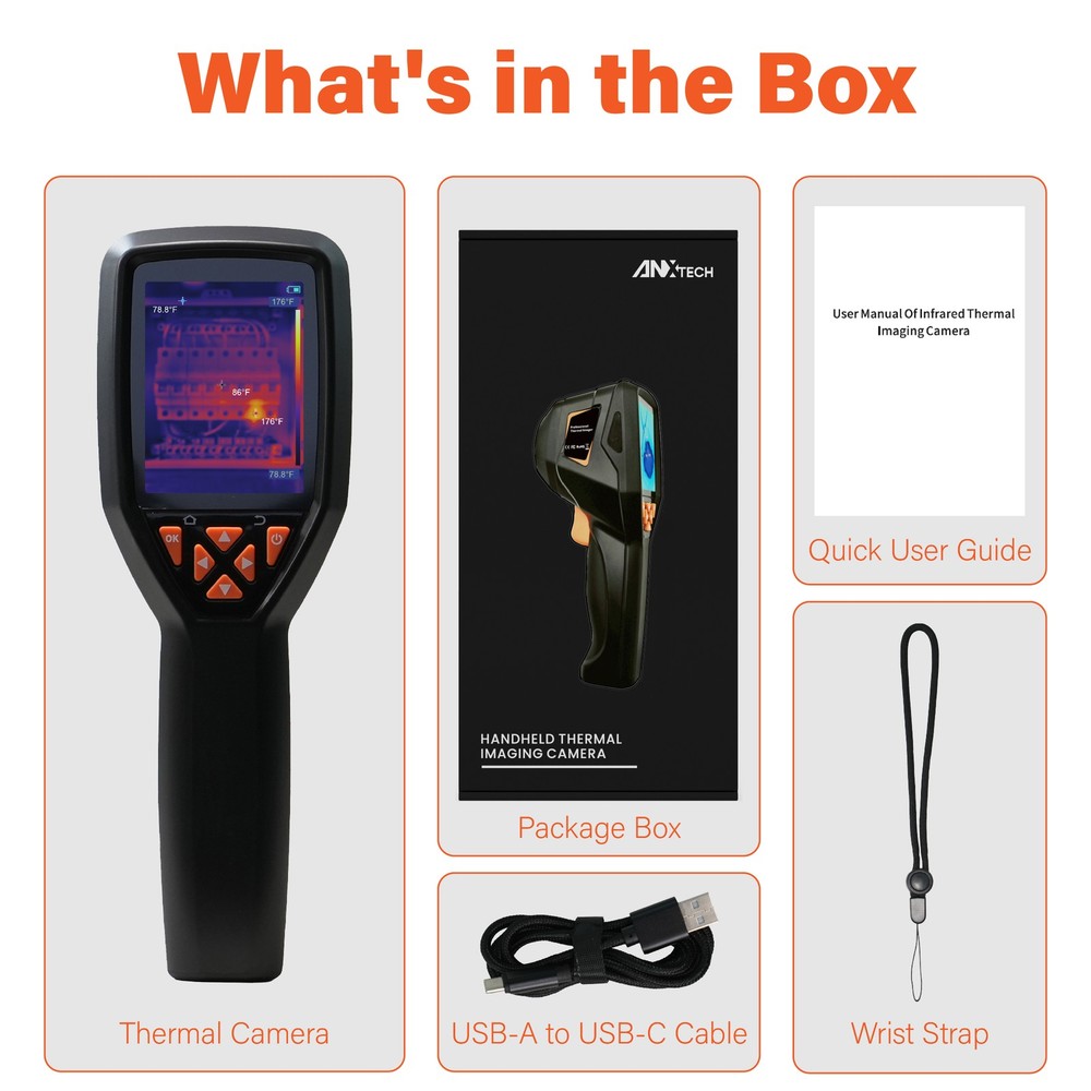 ANXTECH Infrared Thermal Imaging Temperature Camera Thermal Imager Resolution