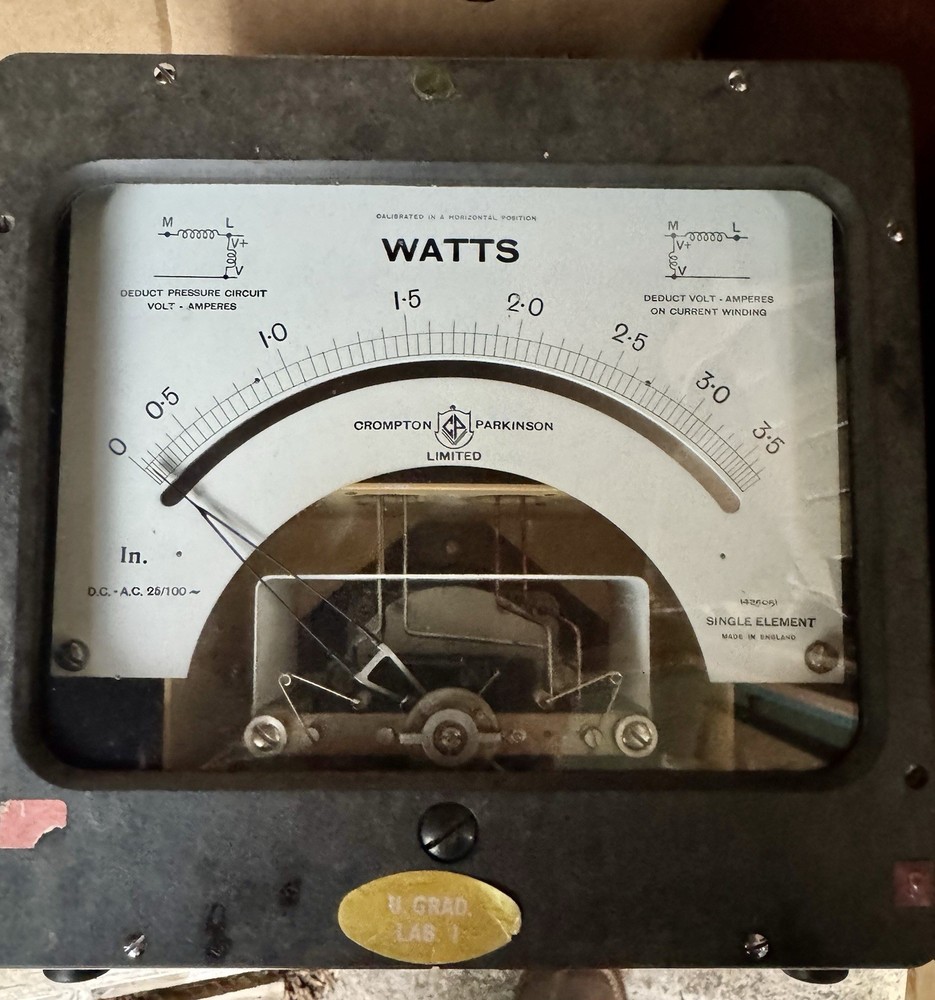 Crompton Vintage Watt Meter