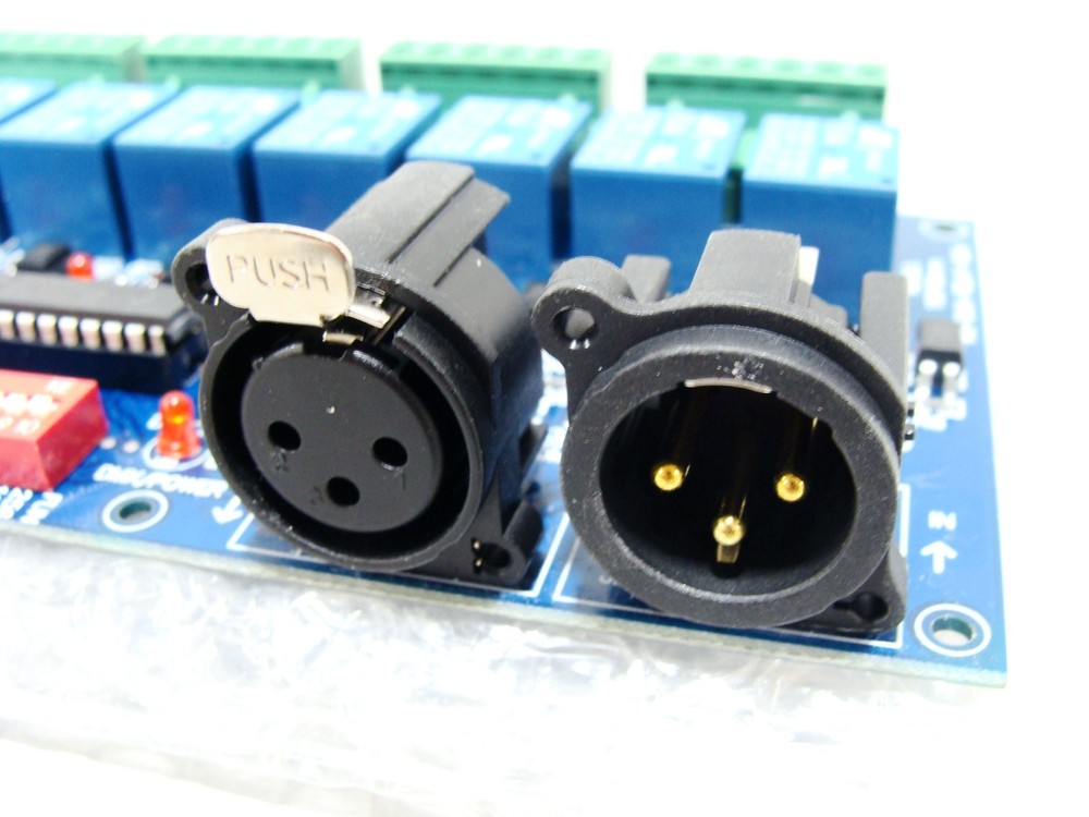 DMX Relay Switch Decoder DMX512 8ch LED Lighting Controller P/N WS-DMX-RELAY-8CH