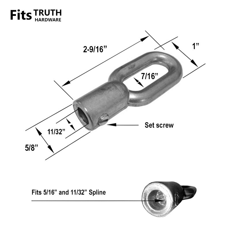 Replacement Eyelet Adaptor for Skylight and Awning Window Operators, Unpainted